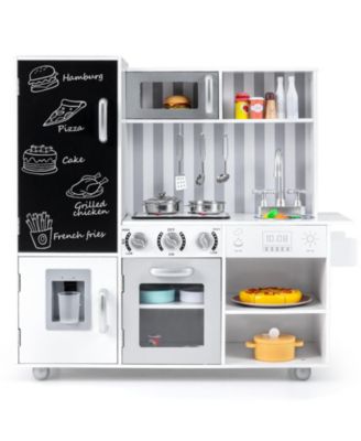Pretend Play Kitchen for Kids with Realistic Sounds & Lights for Fun Learning