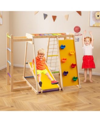 6-in-1 Kids Indoor Jungle Gym Playground for Ages