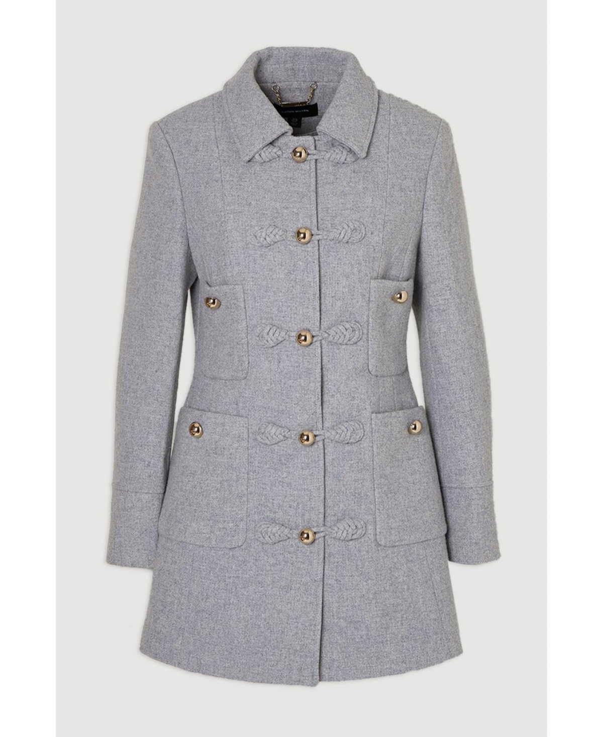 Karen Millen Women's Sculpted Midi Knot-Front Occasion Coat