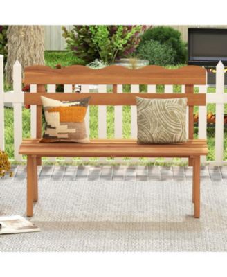 Heavy-Duty 800 lb Capacity Acacia Wood Outdoor Garden Bench
