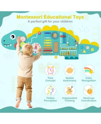 11-in-1 Dinosaur Activity Wall Busy Board Panels