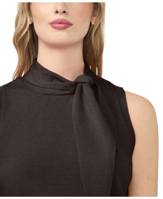 Women's Tie Neck Tank Sweater