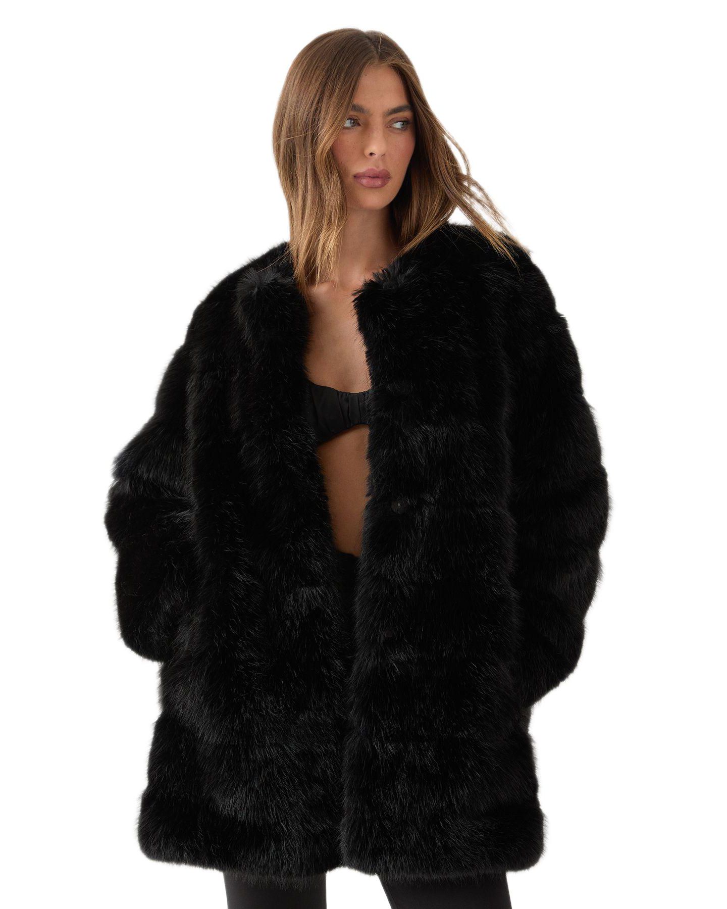 Женское пальто MissPap Panelled Faux Fur — фото 1