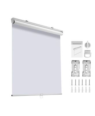 Cordless Blackout Roller Shades, 34 x 72 in, Thermal Insulated Pull-Down Window Blinds