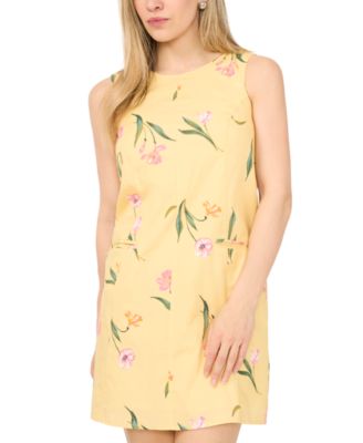 Petite Printed Round Neck Dress