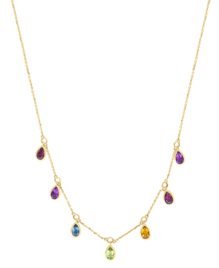 EFFY Collection Multi-Gemstone (1-3/4 ct. t.w.) Necklace in 14k Yellow