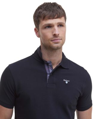 Men's Tartan Pique Short-Sleeve Polo Shirt