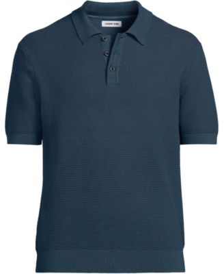 Men's Short Sleeve Fine Gauge Sweater Polo