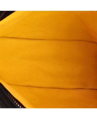 Hirondelle Shoulder Bag Coated Canvas and Leather