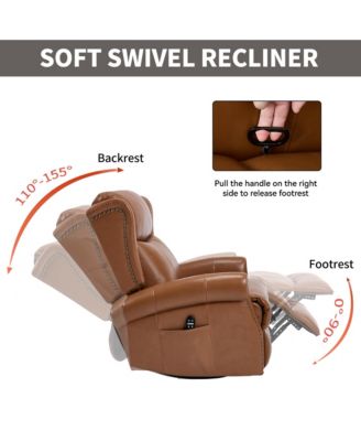 Manual Recliner Chair Heat Massage with Rocker and Swivel