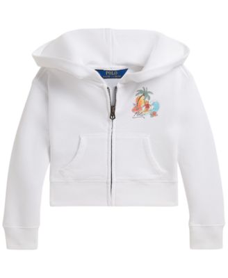 Girls' 2T-6X Polo Bear Terry Boxy Full-Zip Hoodie