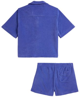 Girls' 7-16 Terry Shirt & Short, 2-Piece Set
