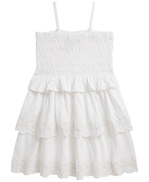 Polo Ralph Lauren Girls' 2T-6X Smocked Cotton Jersey Dress