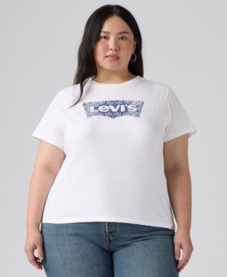 Trendy Plus Size Perfect Logo Cotton T-Shirt
