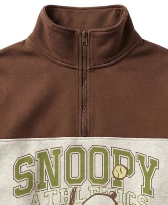 Girls' 7-16 Snoopy Quarter-Zip Sweatshirt