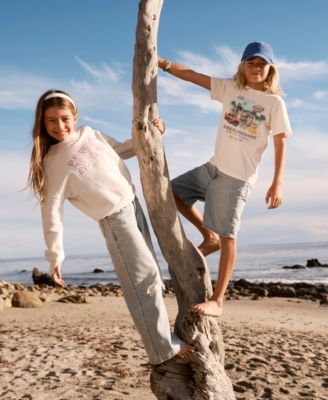 Girls' High-Rise Destroyed Lace Jeans