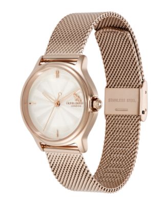 Women's OB Classic Bee Rose Gold Tone Stainless Steel Mesh Bracelet Watch, 29.8mm
