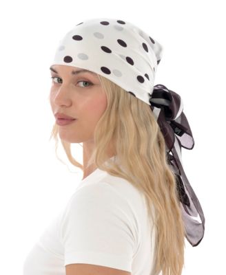 Satin Polka Dot Square Scarf