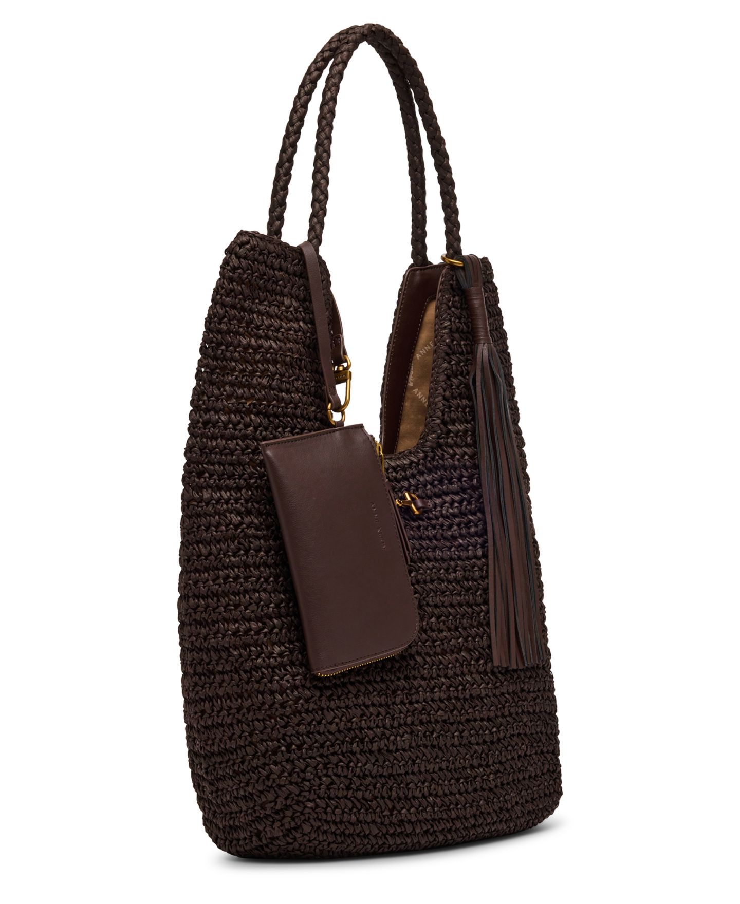 Женская сумка Anne Klein Tapered North South Small, цвет: Тёмно-коричневый — фото 4