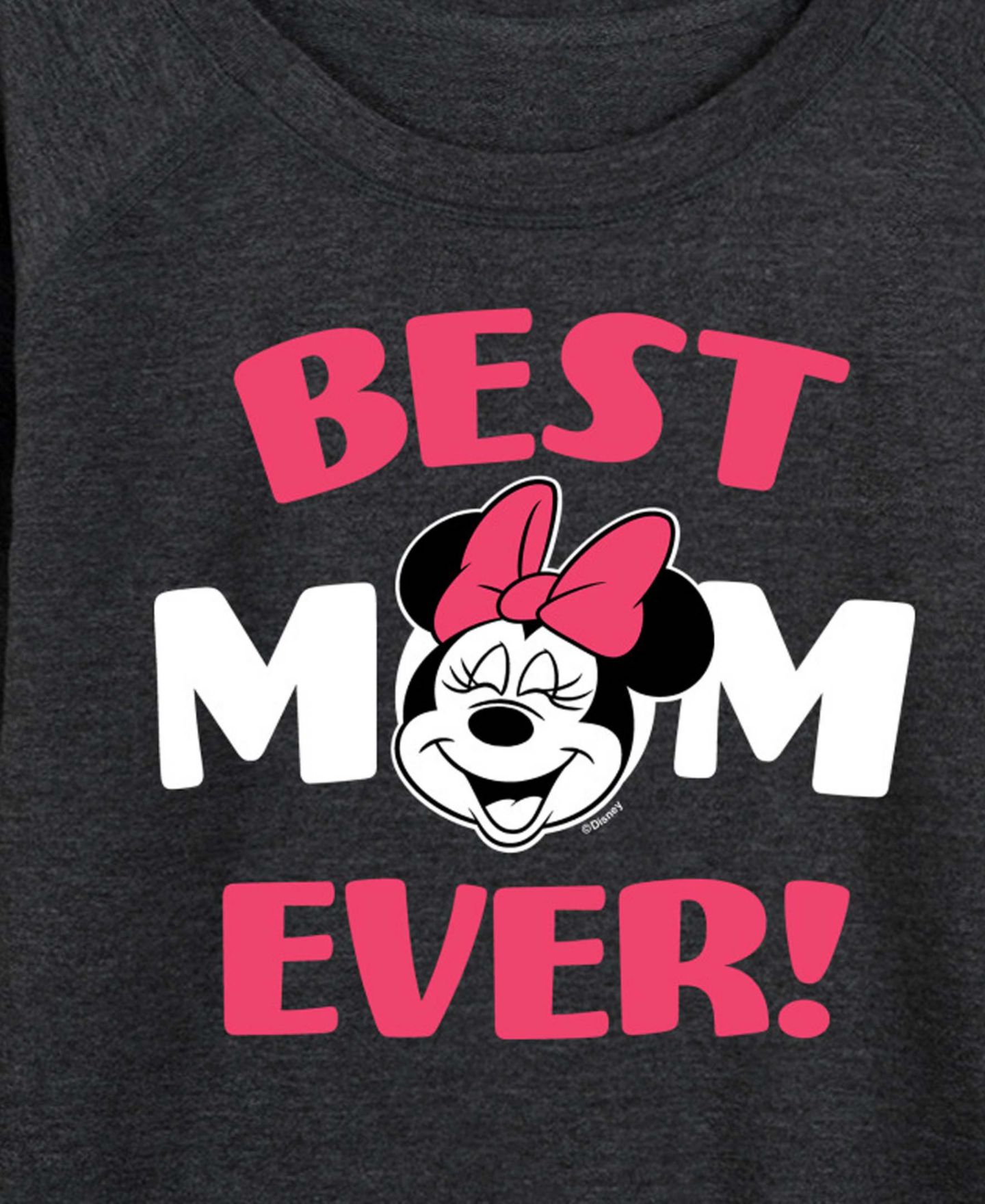 Женская футболка Hybrid Apparel Plus Size Disney Best Mom French Terry Long-Sleeve, цвет: Меланжевый угольный — фото 3