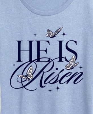 Plus Size Instant Message He Is Risen Short-Sleeve Graphic T-Shirt