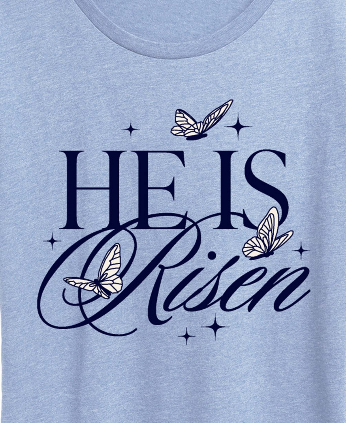 Hybrid Apparel Plus Instant Message He Is Risen Short-Sleeve Graphic T-Shirt