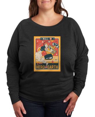 Plus Size Wall-E New Hero Of Earth French Terry Long-Sleeve T-Shirt