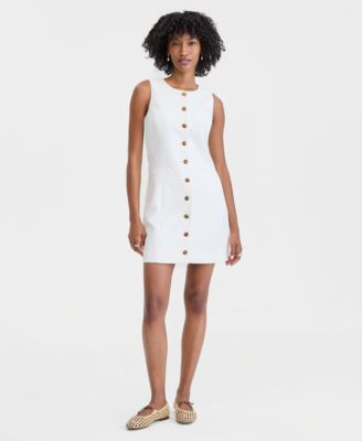Women's Solid Crepe Mini Shift Dress