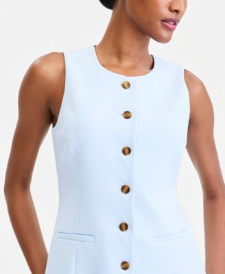 Women's Solid Crepe Mini Shift Dress