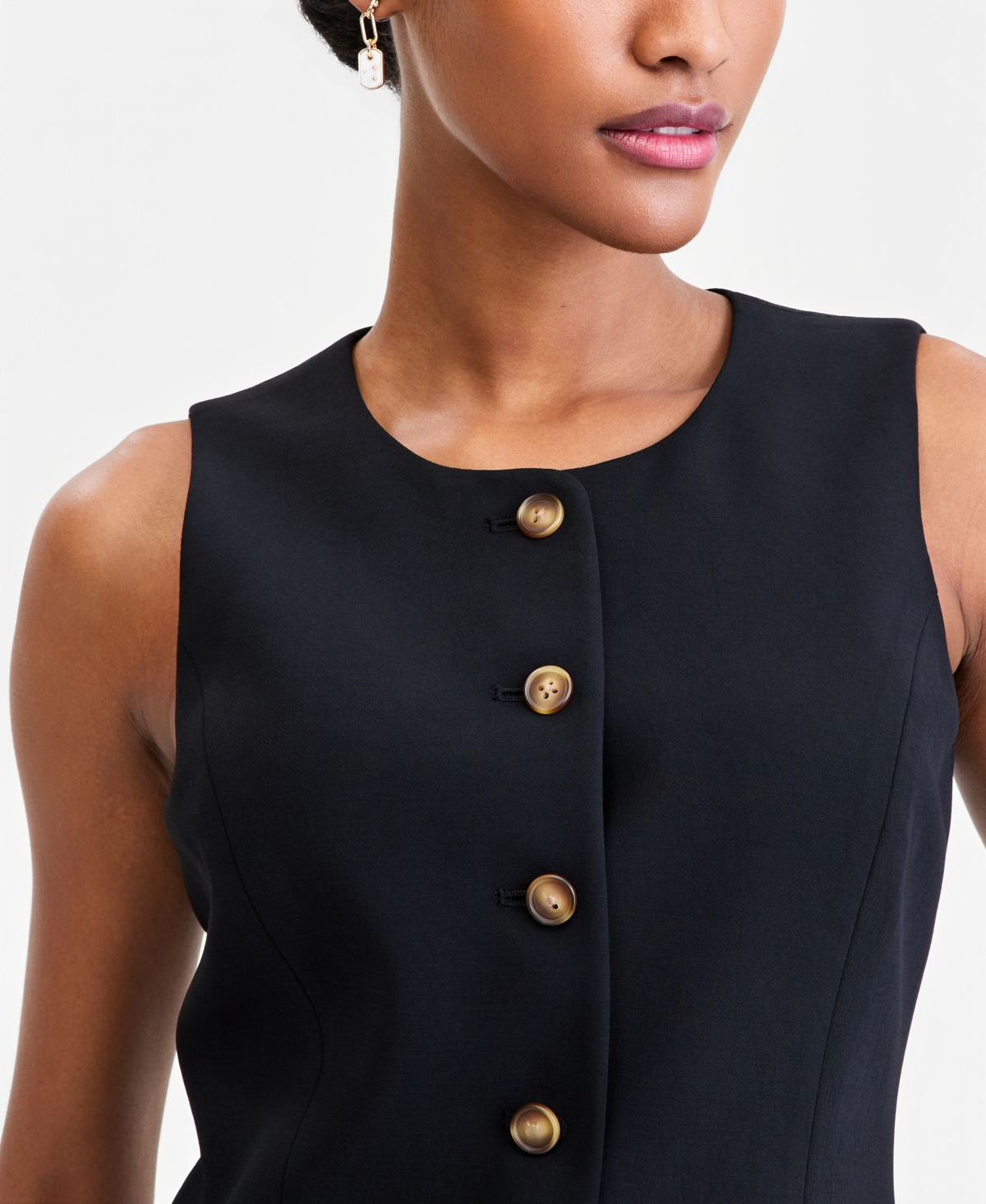 On 34th Women's Solid Crepe Mini Shift Dress, Macy's Exclusive