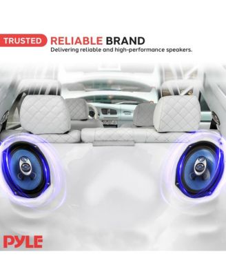 6” x 8” Car Sound Speakers - Pyle PL683BL 3-Way 360 Watts Poly Cone, 4 Ohm, 70-20kHz, Butyl Rubber Surround
