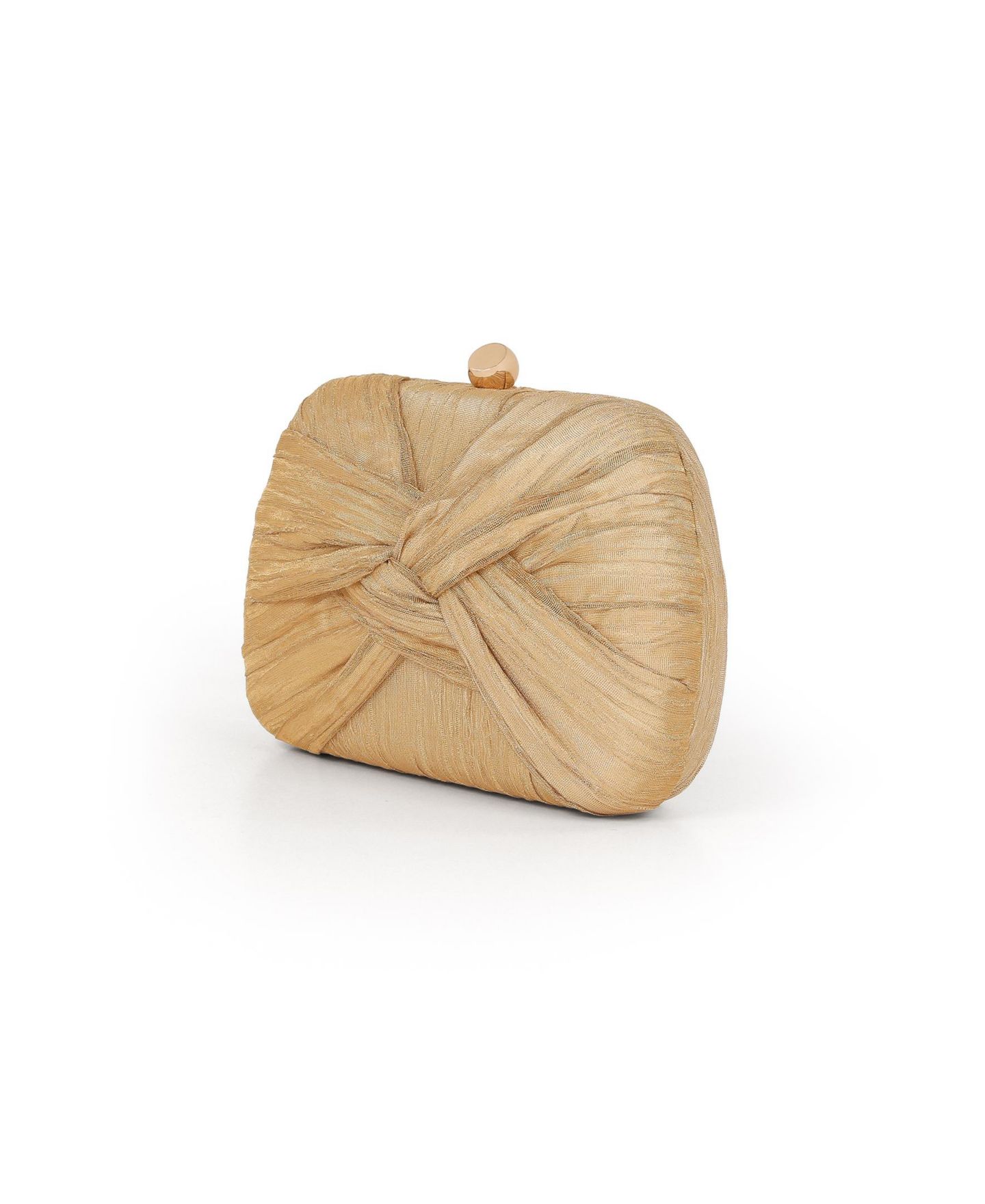 Женские клатчи Jewel Badgley Mischka Jasmine Lame' Twist Minaudiere, цвет: Золотой — фото 2