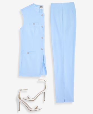Four-Button Vest & Straight Pants