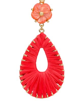 Gold-Tone Plated Teardrop Earrings