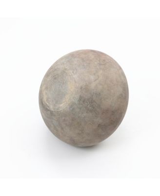 Rustic Ceramic Vase, 12.2" Wide Terracotta Pot with Earthy Gray-Brown Finish, Handcrafted