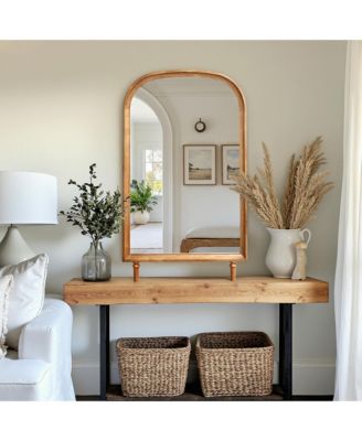 Horizon Arch Wooden 23.6" W x 39.6" H Wall Mirror with Legs