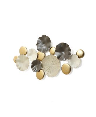 Modern Abstract Metal Wall Art, 45.7" W Contemporary Home Decor