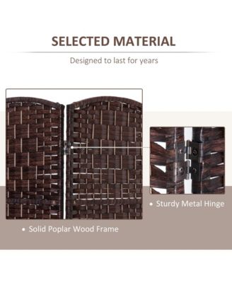 3 Panel Resin Wicker Folding Room Divider Privacy Screen Home Office
