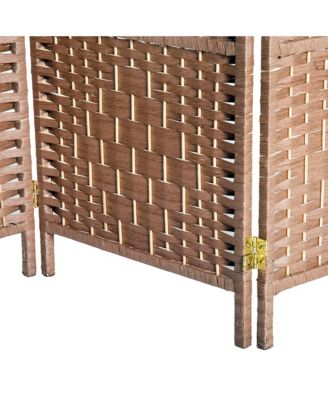 3 Panel Resin Wicker Folding Room Divider Privacy Screen Home Office Decor