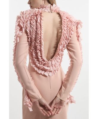 Women's Bandage Rosette Midi Detail Dress