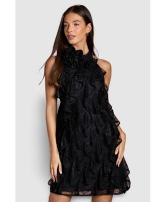 Women's Lace Frill Mini Dress