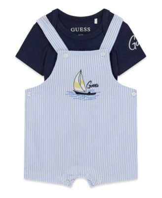 Baby Boys' Short-Sleeve Bodysuit and Seersucker Shortall, 2-Piece Set