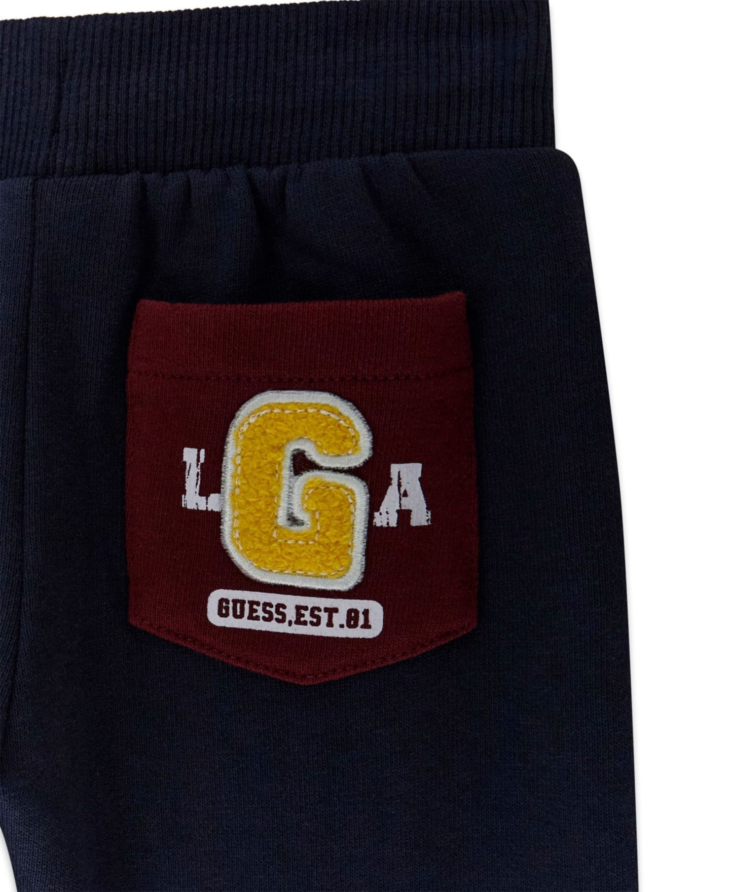Детский комплект Guess для малыша: толстовка на молнии и спортивные штаны, 2 предмета, цвет: Красный / Синий — фото 5