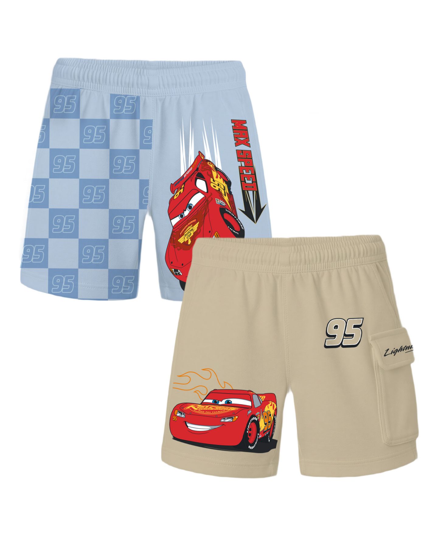 Шорты Cars Graphic Print Shorts, 2-Pack для мальчиков, цвет: Assorted — фото 1