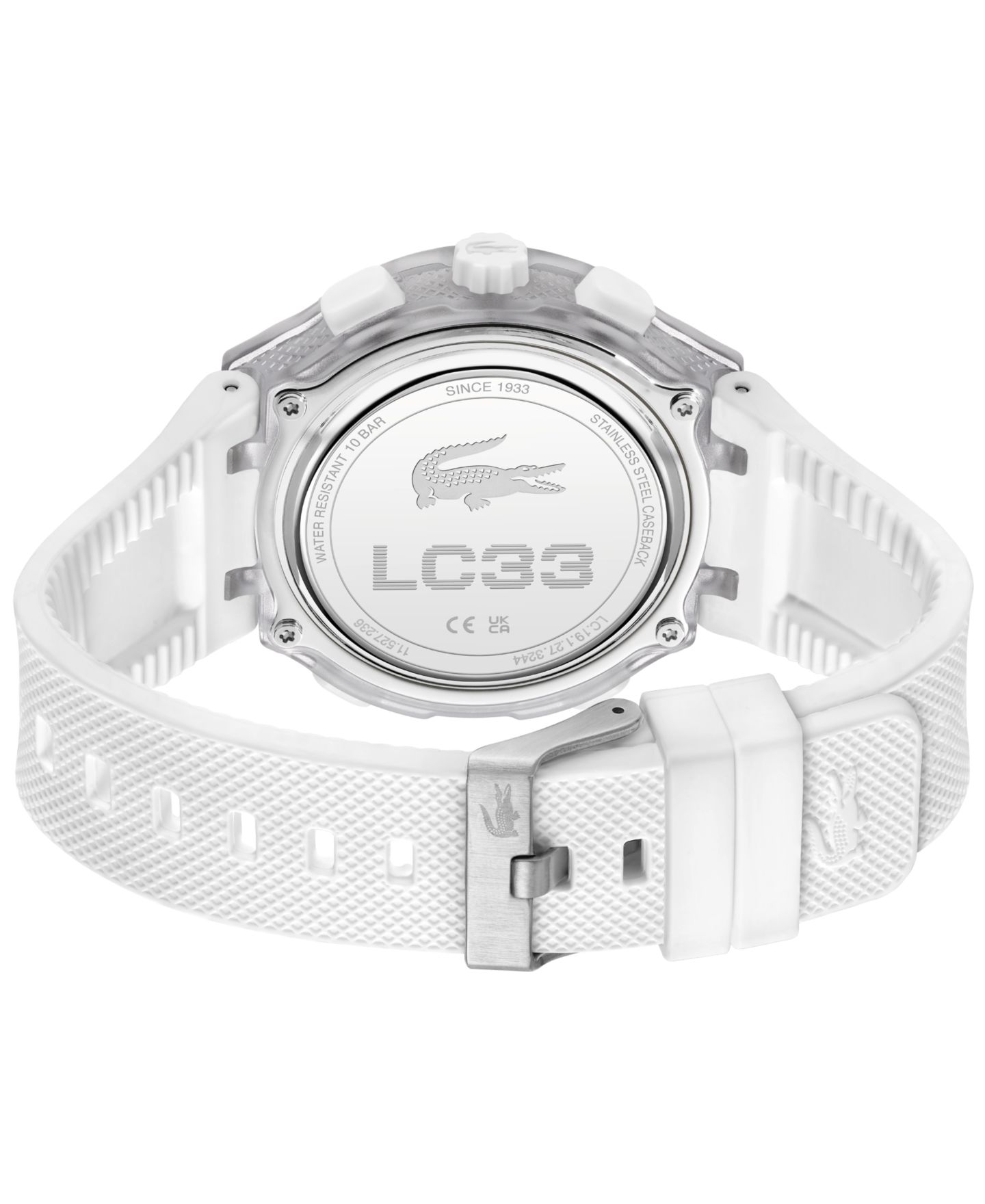 Мужские часы Lacoste LC33 White Silicone Strap Watch, 44.8mm — фото 3