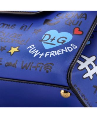 Small Welcome Top Handle Bag Printed Leather