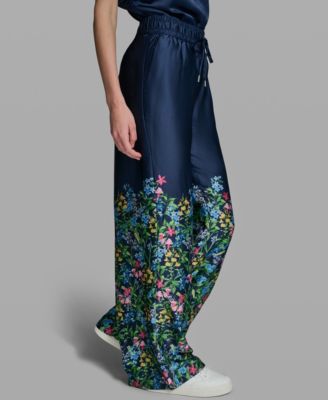 Women's Mid-Rise Floral Printed Pants, Regular & Petite