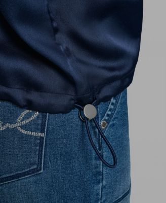 Women's Short-Sleeve Floral Printed Camp Shirt