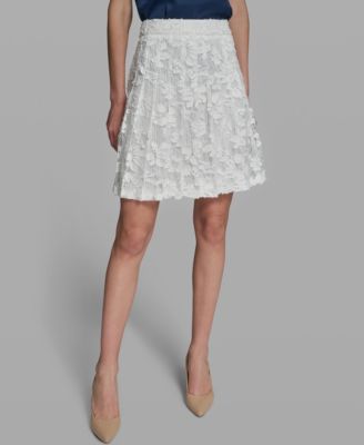 Women's Laced Pleated Midi Skirt