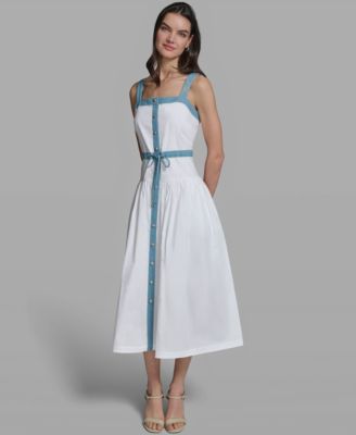 Women's Sleeveless Square Neck Dress